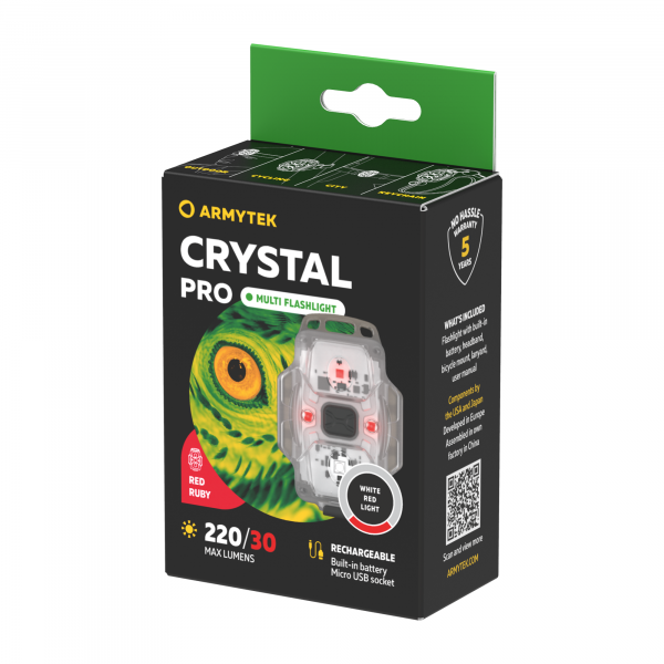 ARMYTEK CRYSTAL PRO CRVENA (bijelo i crveno svjetlo)