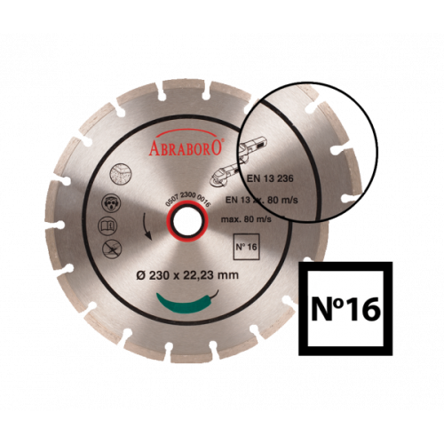 DIJAM.PLOČA GRAĐ.MAT.  NO16 (U2) 125*22/7mm ABR.