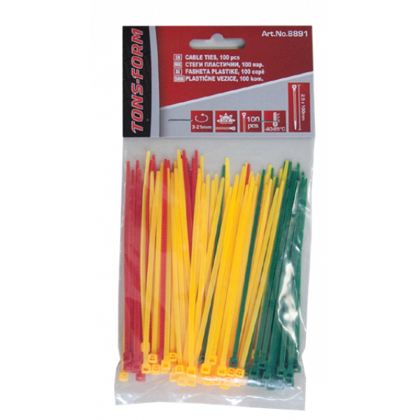 VEZICA KABELSKA  U BOJI PVC 2,5*150mm 100kom ART.8892